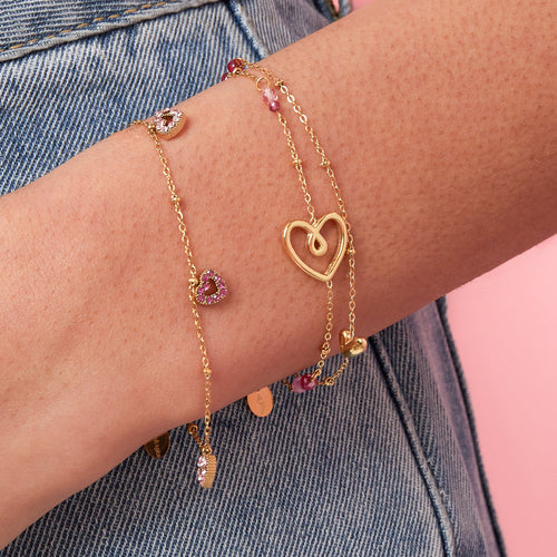 Rose Heart Bracelet – Gold