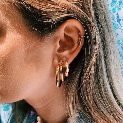 Classic Round Hoop Earrings Small