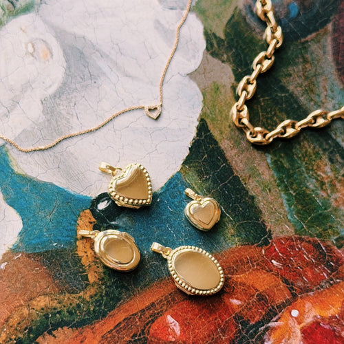 Beaded Edge Oval Locket