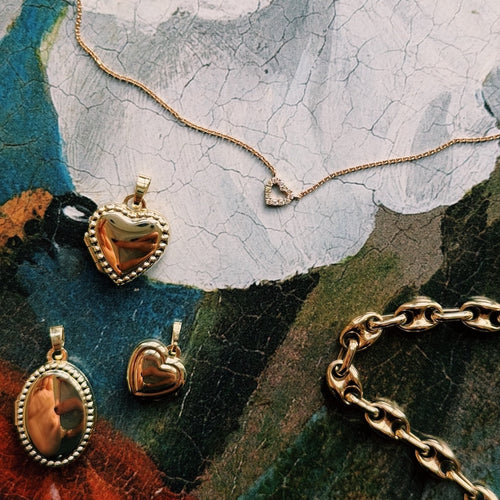 Beaded Heart Locket