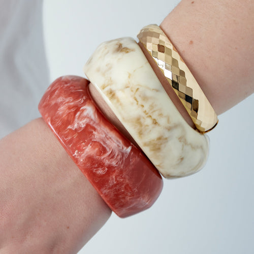Aesthetic Ivory Swirl Bangle