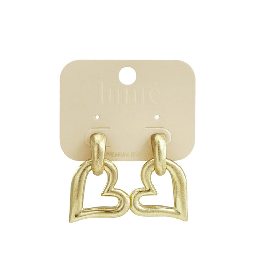 Heartbeat Hoop Earrings – Gold