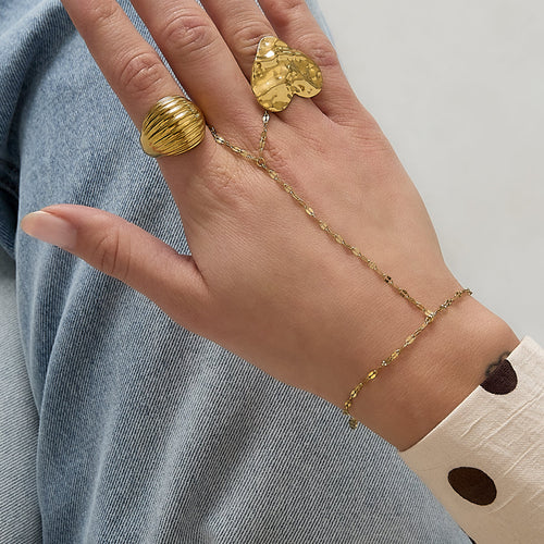 Golden Glow Hand Chain – Gold