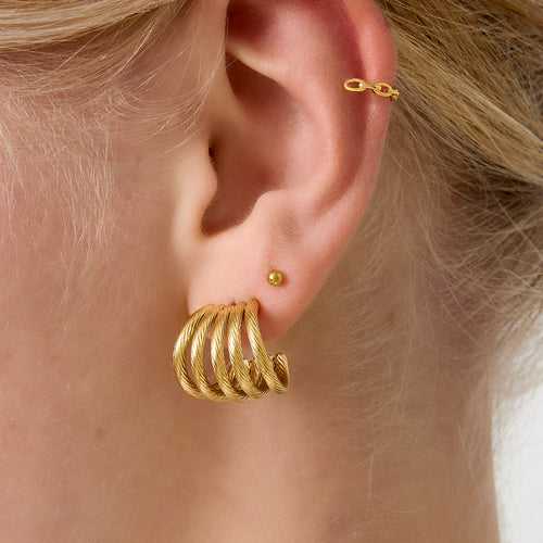 Spiral Hoop Earrings – Gold
