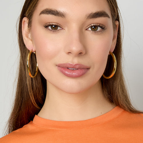 Pure Curve Hoops – Gold