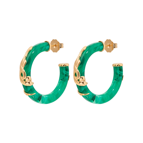 Emerald Serpent Earring Set