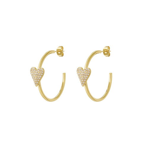 Amour Hoop Earrings – Gold