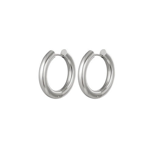 Basic Creole Earrings – Silver