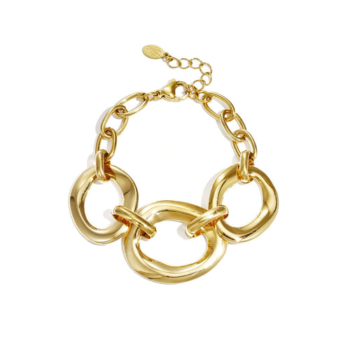 Big Rounds Statement Bracelet – Gold