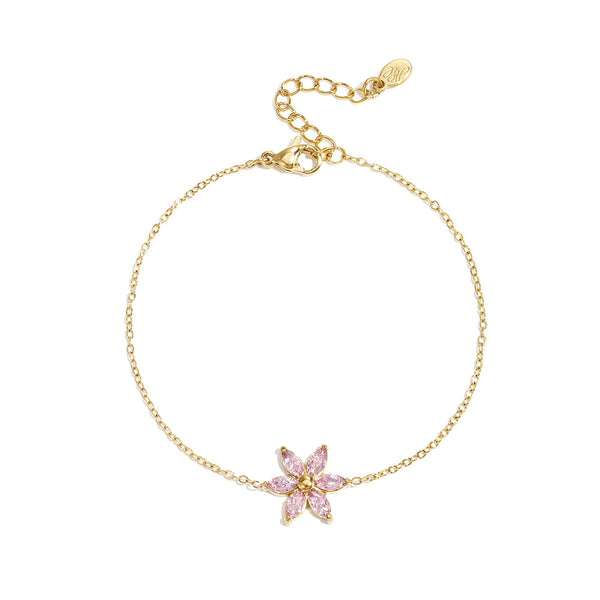 Blossom Pink Bracelet – Gold