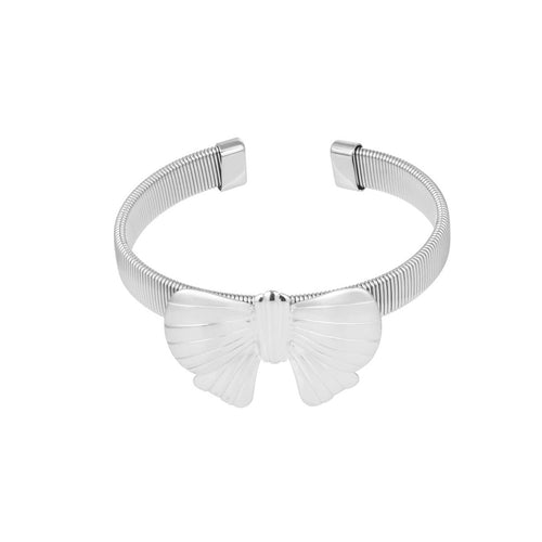 Bow Bangle – Silver