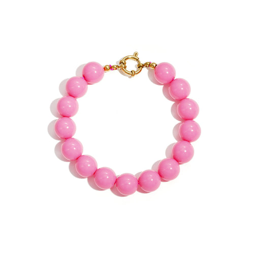 Bubble Pink Bracelet – Gold