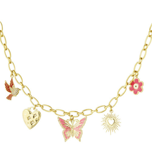 Nature Calls Charm Necklace Gold