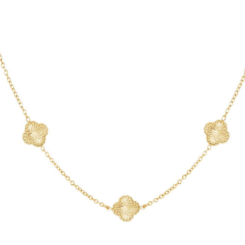 Clover Pattern Necklace Gold