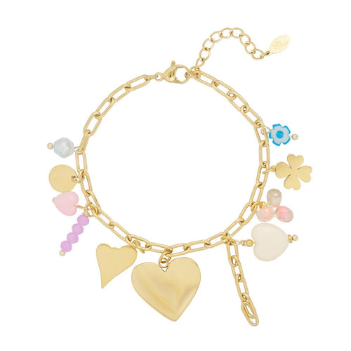 Colored Charms Summer Bracelet – Gold