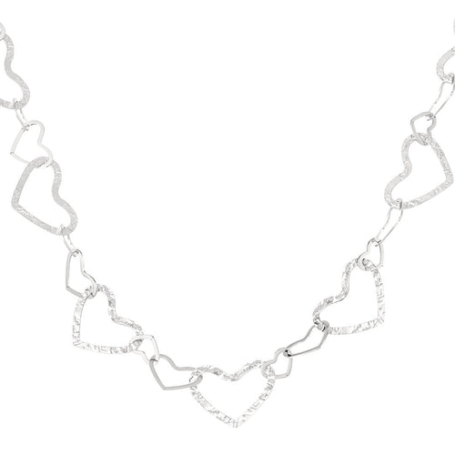 Connected Hearts Necklace Silver