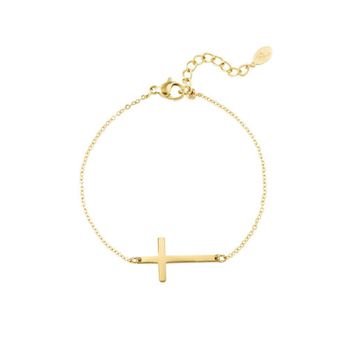 Cross Bracelet – Gold