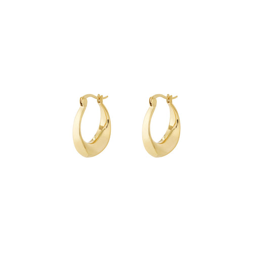 Curved Hoop Earrings – Gold