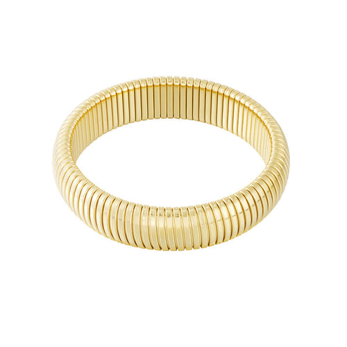 Geometric Bangle 15 mm – Gold