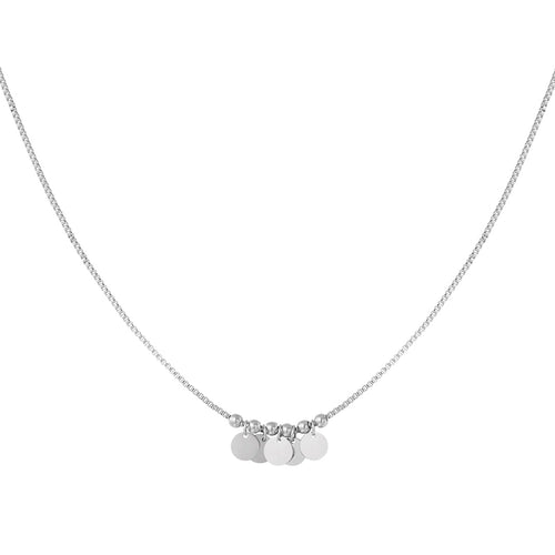 Hanging Coins Necklace Silver