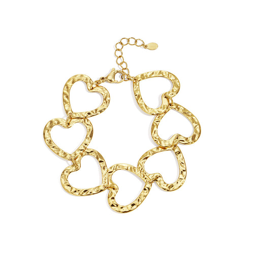 Hearts in Motion Bracelet – Gold