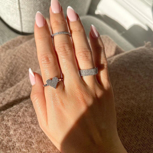 Pave Heart Ring