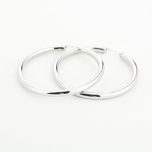 Luxury Hoop Earrings – Silver