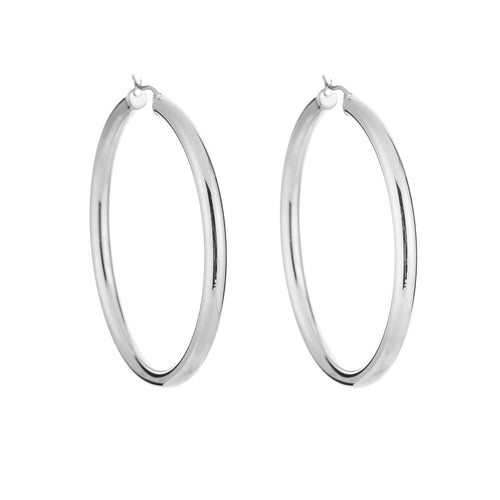 Luxury Hoop Earrings – Silver