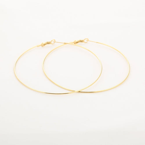 Classic Hoops Large Gold Earrings