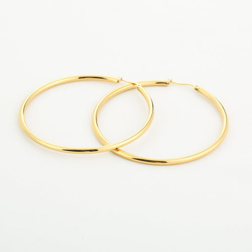 Luxury Shiny Hoop Earrings – Gold