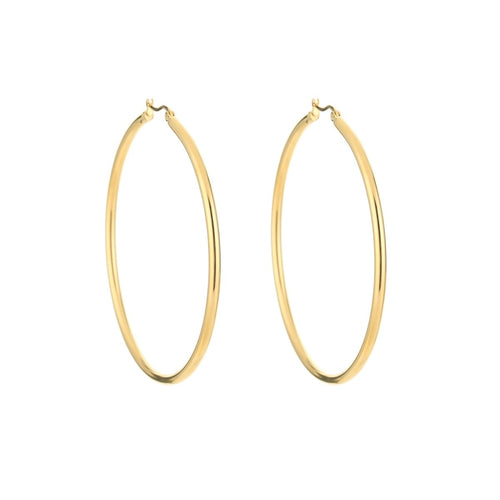 Luxury Shiny Hoop Earrings – Gold