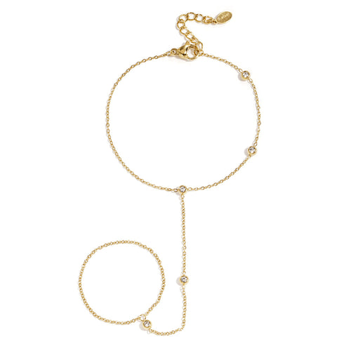Linked Love Hand Chain – Gold