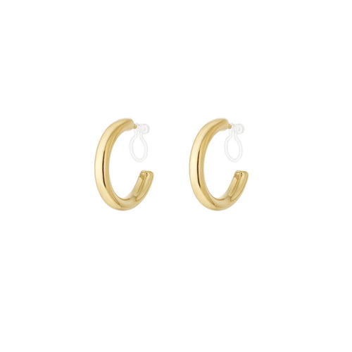 Luminous Hoop Clip-On Earrings – Gold