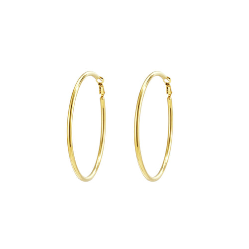 Basic Hoops Size L Earrings – Gold