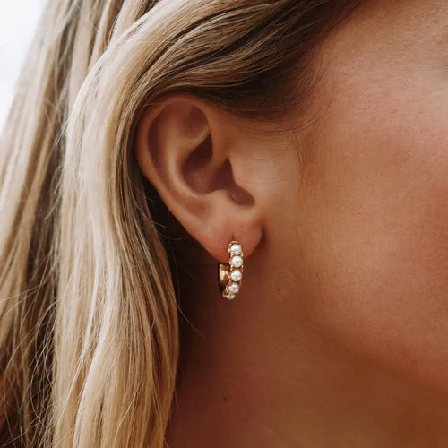 Mini Perlen-Huggie-Earrings