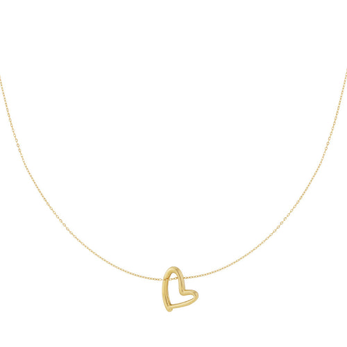 Mini Heart Necklace Gold