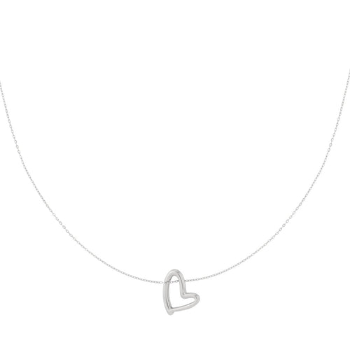 Mini Heart Necklace Silver