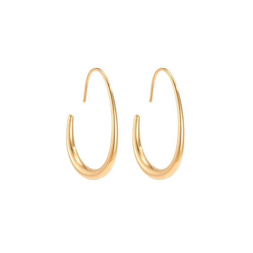 Muse Fluid Hoop Earrings – Gold