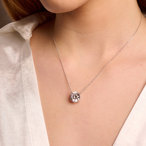 Brillante runde Anhänger-Necklace