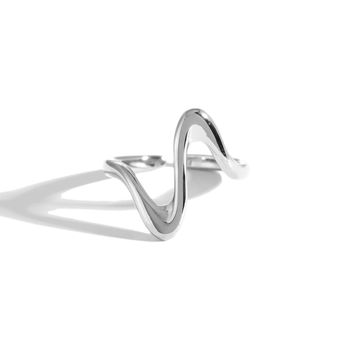 Heartbeat Ring Silver-Colored