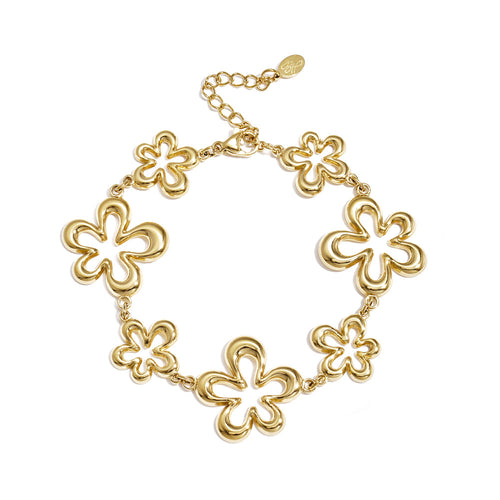 Playful Flowers Bracelet – Gold