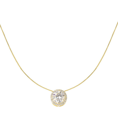 Precious Stone Necklace - Gold - 925 Silver