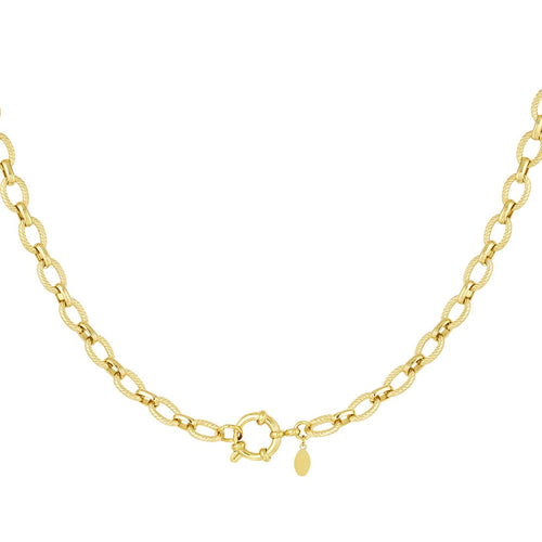 Round & Round Links Necklace Gold