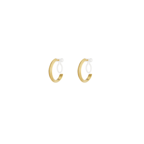 Small Hoop Clip-On Earrings – Gold