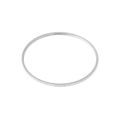 Small Rhinestone Bangle – Silver