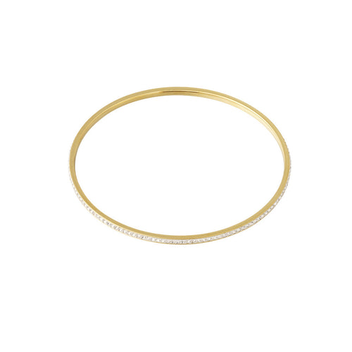 Small Rhinestone Bangle – Gold