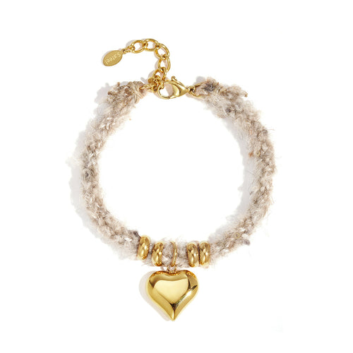 Soft Heart Chain Bracelet – Gold