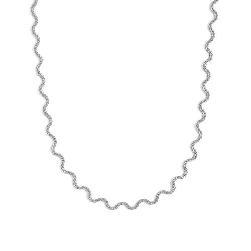 Soft Wave Necklace Silver