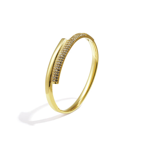 Sparkle Curve Bracelet – Gold