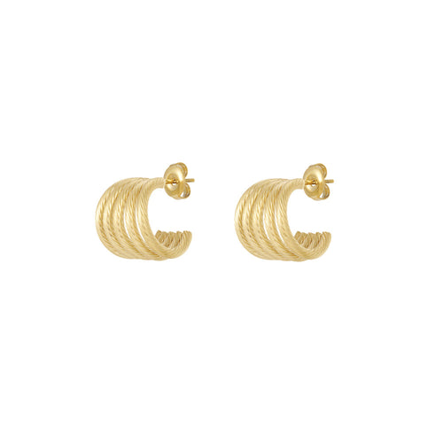 Spiral Hoop Earrings – Gold